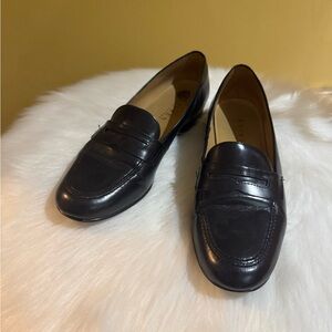 Ralph Lauren Classic Black Leather “Penny” Loafers
